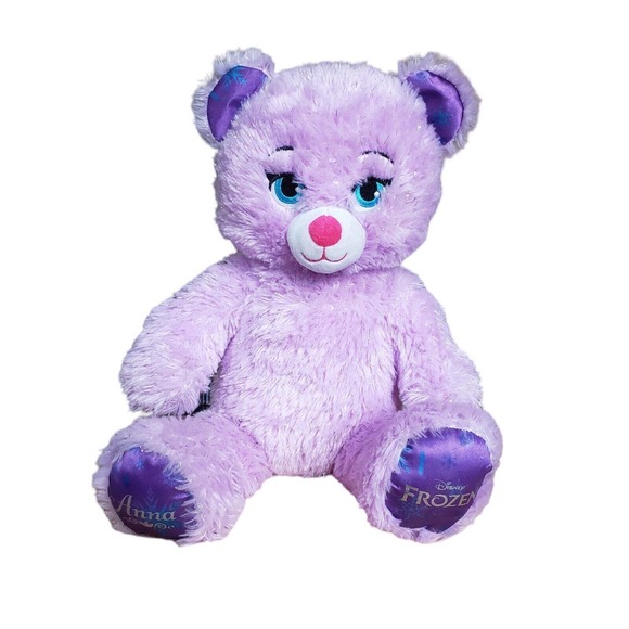 Build A Bear Workshop Disney Frozen Anna Plush 17" Purple Sparkle Bear - Picture 2 of 7